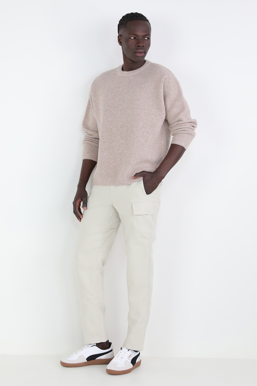 Alpaca Wool-Blend Crewneck Sweater